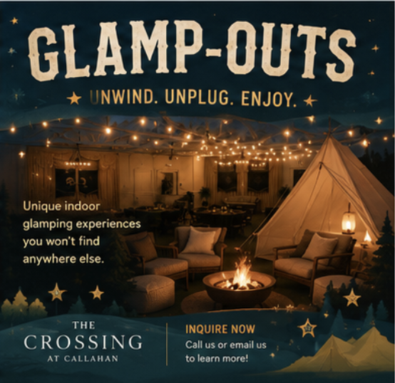 Glamp-Outs at The Crossing
